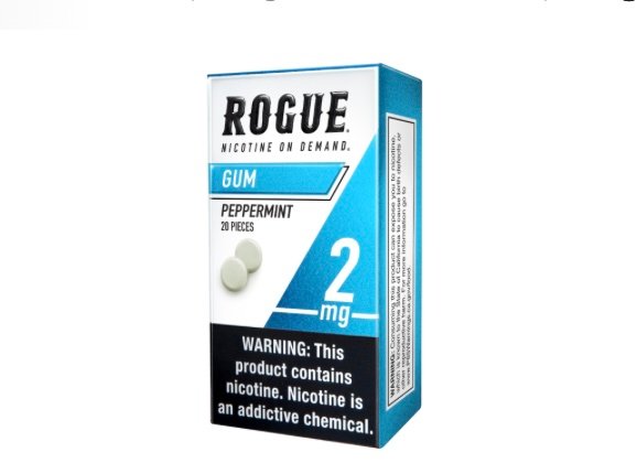 Rogue Peppermint 2MG, Nicotine gum